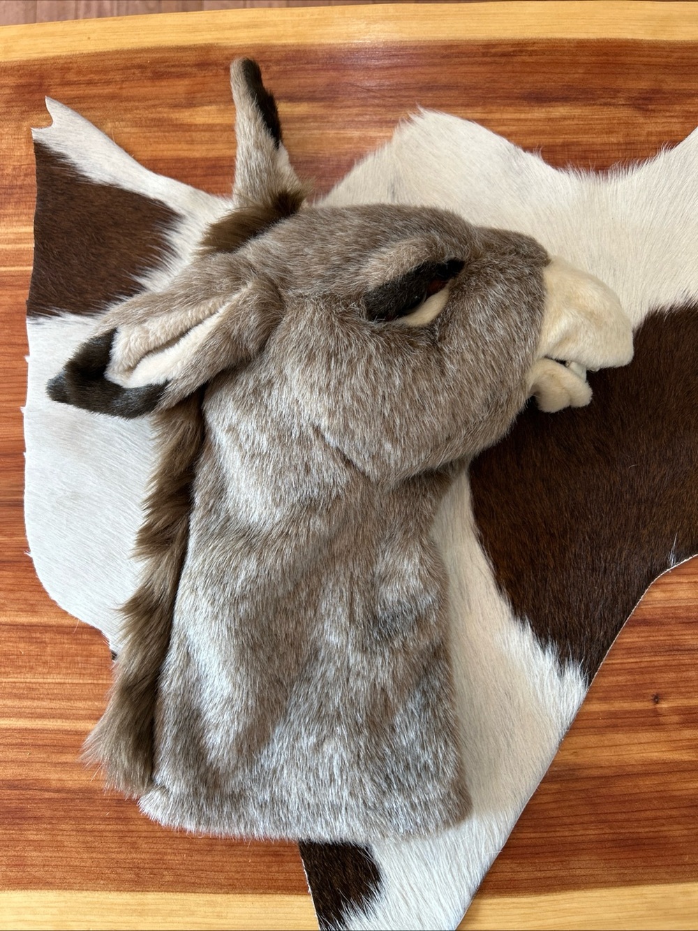 Folkmanis Donkey Hand stage Puppet  Brown Realistic Plush Toy